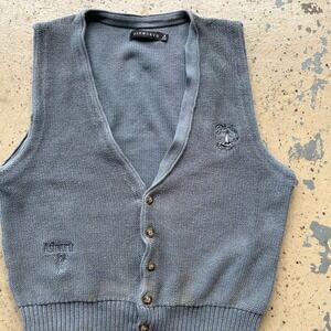 Vintage Ashworth Turnberry Scotland Golf Sweater Vest Gray Mens Medium 90s‎ USA